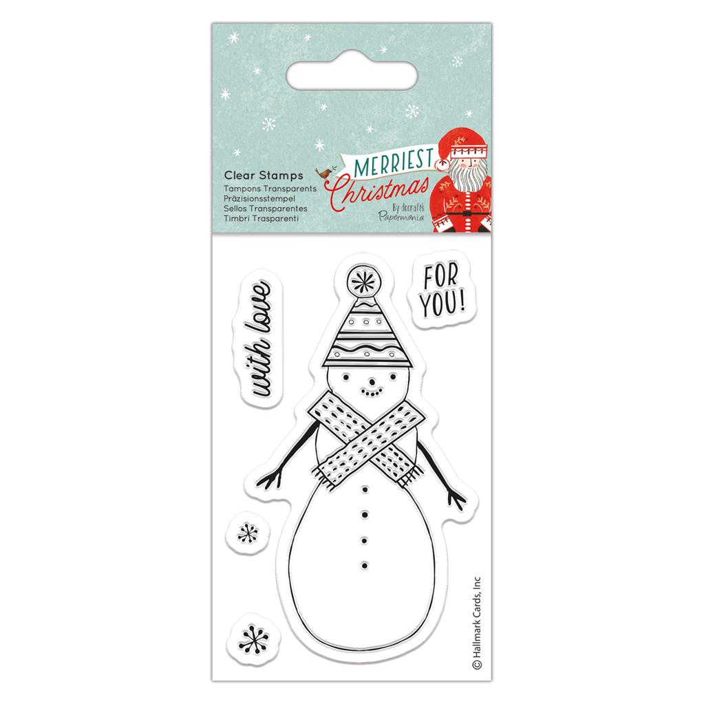 Papermania Merriest Christmas Clear Stamps - Snowman