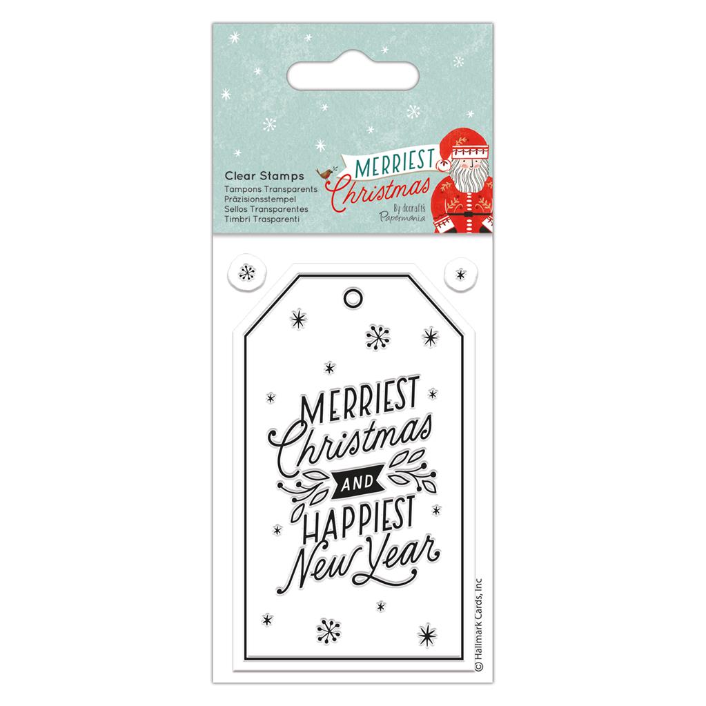 Papermania Merriest Christmas Clear Stamps - Gift Tag