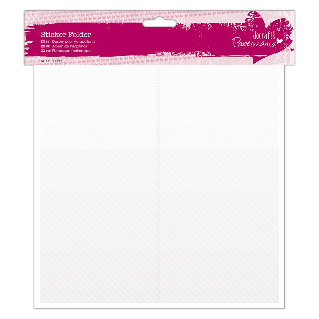 Papermania Sticker Folder Clear (24 Sleeves/48 Compartments)