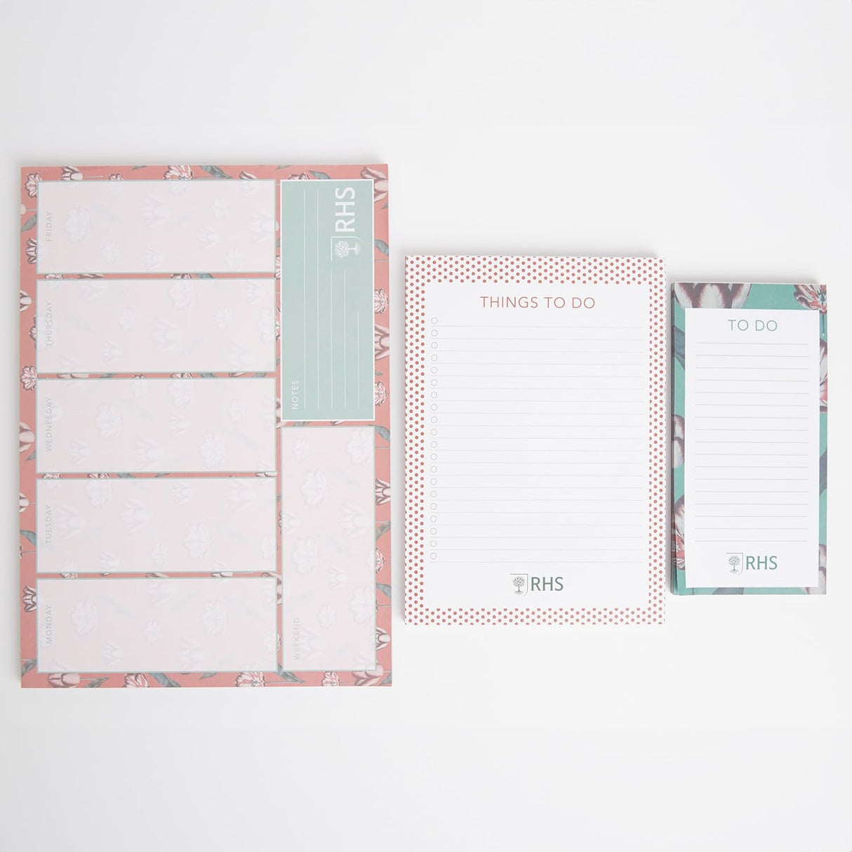 RHS Weekly Planner/To Do Trio Pad Set - Tulips