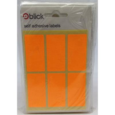 Blick Self Adhesive Labels 25mm x 50mm Fluorescent Orange (42pc)