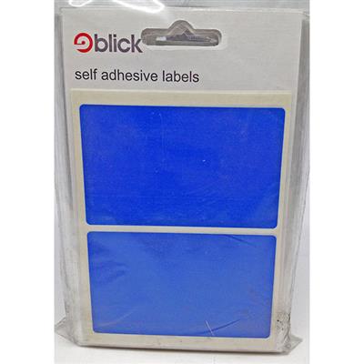 Blick Self Adhesive Labels 50mm x 80mm Blue (8pc)