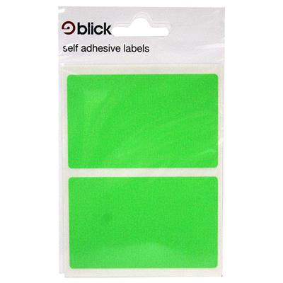 Blick Self Adhesive Labels 50mm x 80mm Fluorescent Green (8pc)