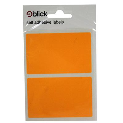 Blick Self Adhesive Labels 50mm x 80mm Fluorescent Orange (8pc)