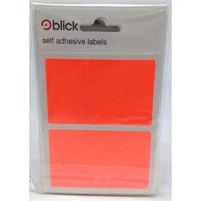 Blick Self Adhesive Labels 50mm x 80mm Fluorescent Red (8pc)