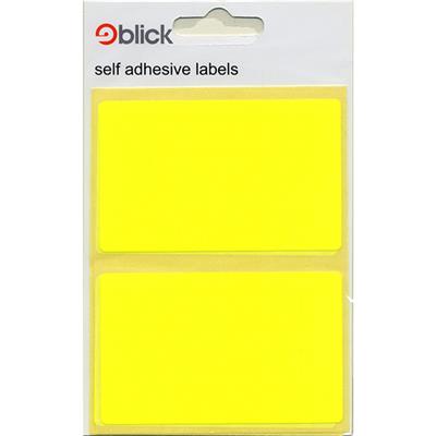 Blick Self Adhesive Labels 50mm x 80mm Fluorescent Yellow (8pc)