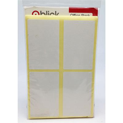 Blick Self Adhesive Labels 50mm x 80mm White Office Pack