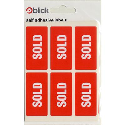 Blick Self Adhesive Labels "Sold" 25mm x 50mm (42pc)