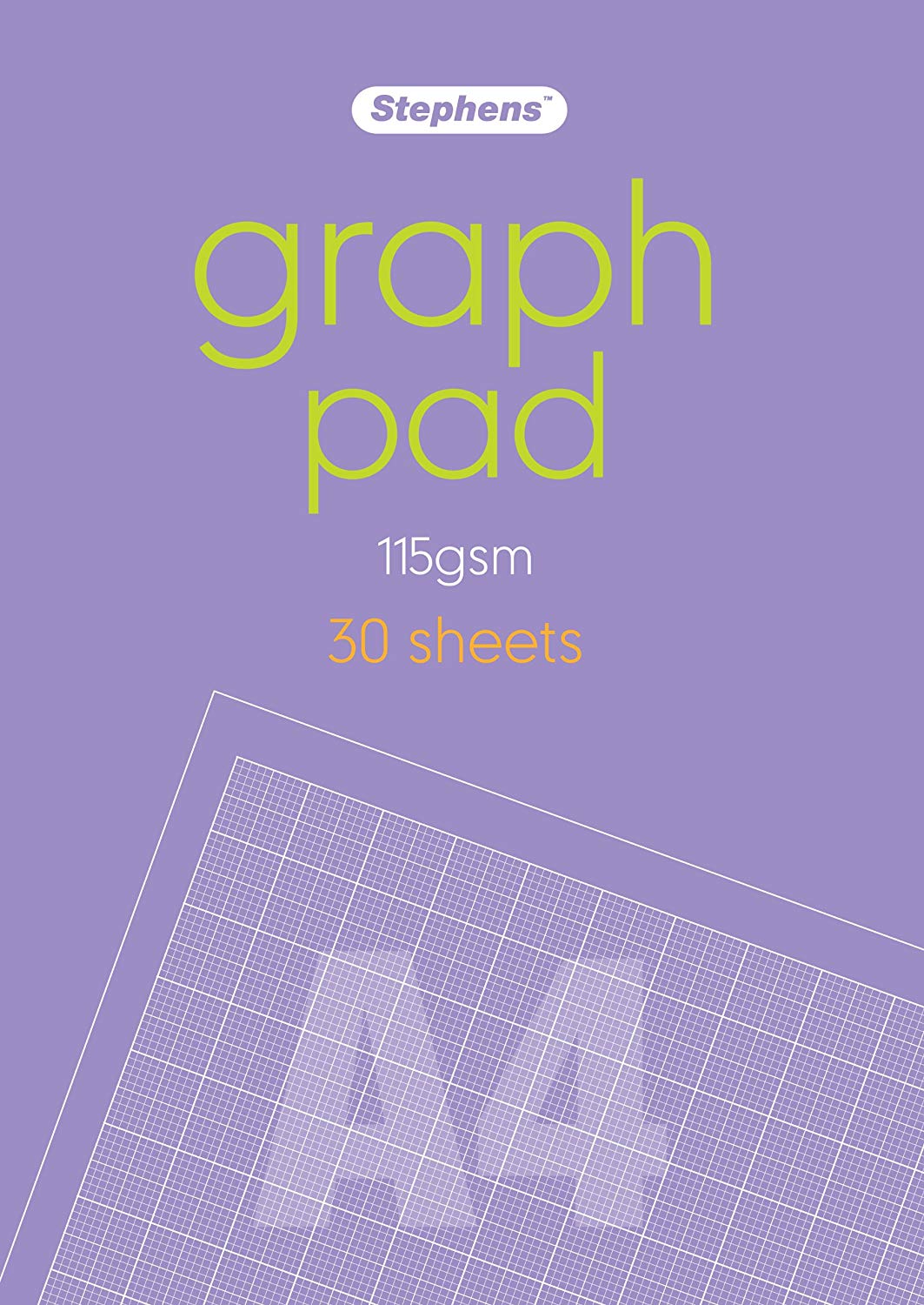 Stephens A4 Graph Paper Pad 115gsm 30shts