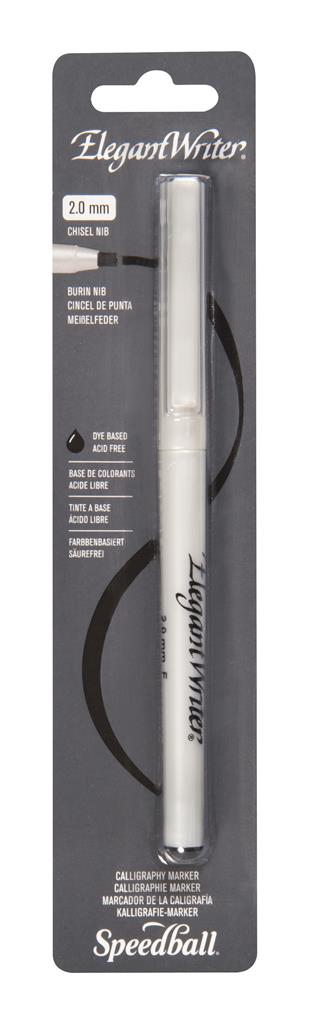 Speedball Elegant Writer 2.0mm Chisel Calligraphy Marker Pen Black