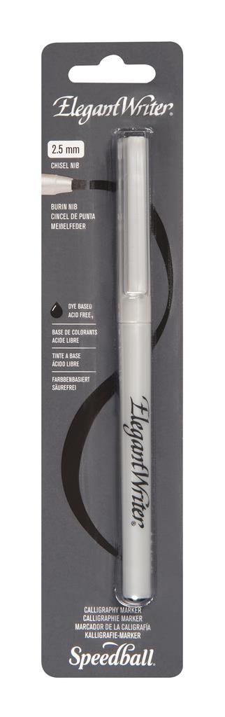 Speedball Elegant Writer 2.5mm Chisel Calligraphy Marker Pen Black