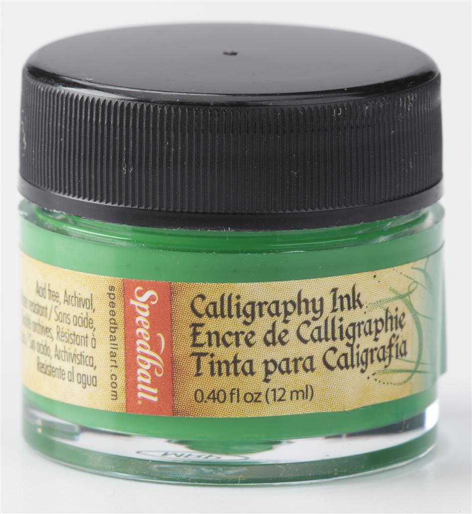 Speedball Pigmented Acrylic Calligraphy Ink 12ml Emerald Green