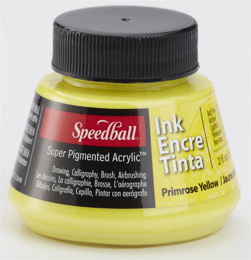 Speedball Super Pigmented Acrylic Calligraphy Ink 2oz Primrose Yellow