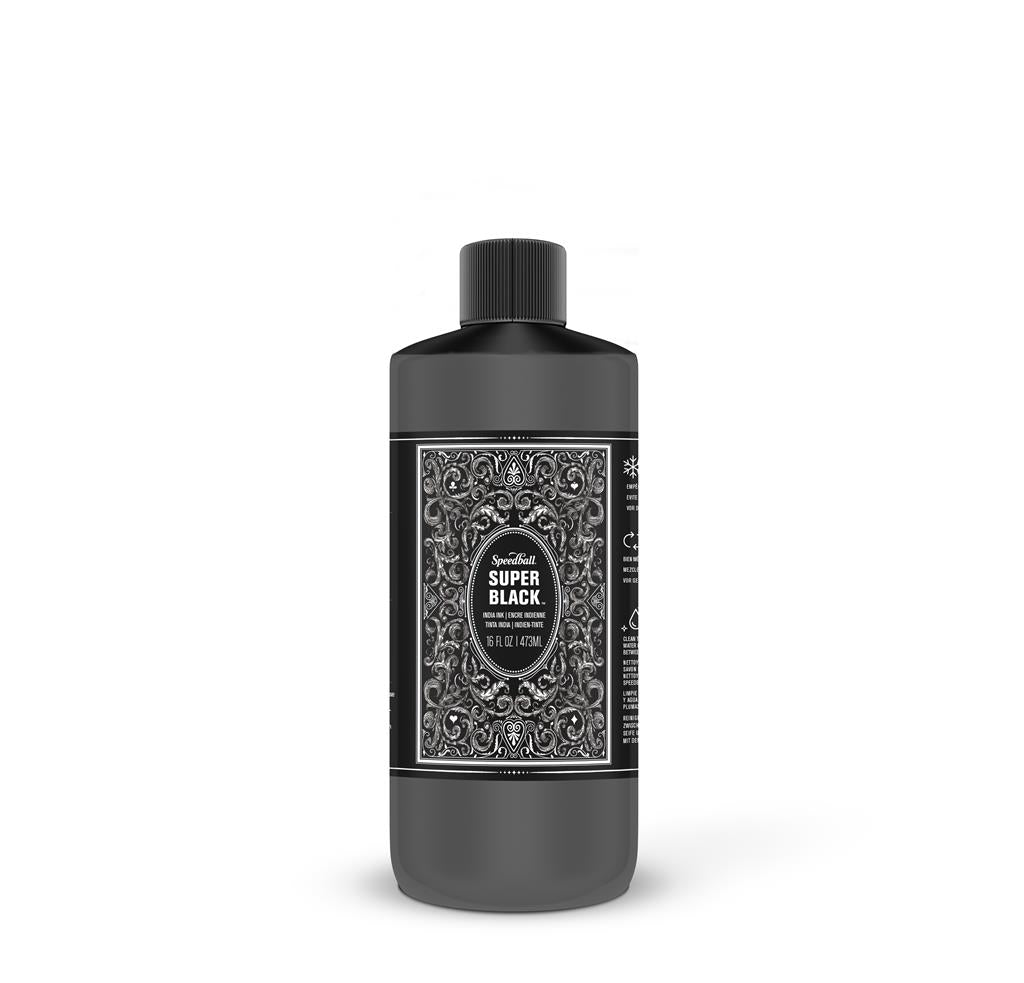 Speedball Super Black India Ink 16oz Bottle