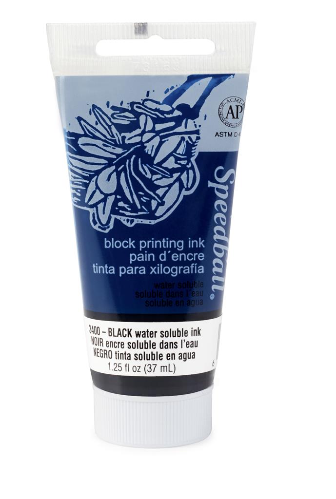 Speedball Water-Soluble Block Printing Ink Black 37ml (3400)