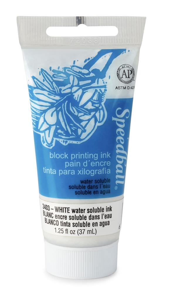 Speedball Water-Soluble Block Printing Ink White 37ml (3403)