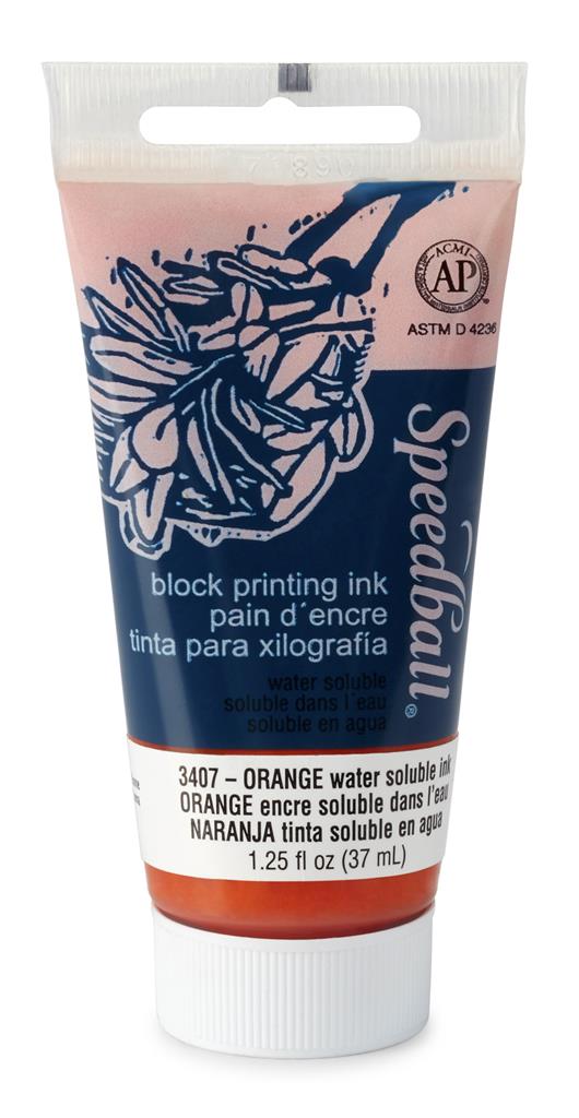 Speedball Water-Soluble Block Printing Ink Orange 37ml (3407)