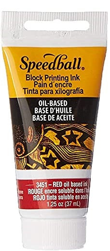 Speedball Oil-Based Block Printing Ink 37ml Red