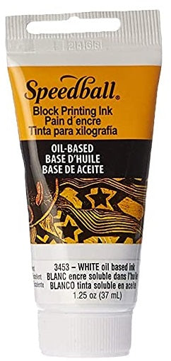 Speedball Oil-Based Block Printing Ink 37ml White