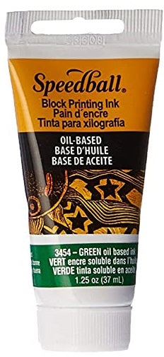 Speedball Oil-Based Block Printing Ink 37ml Green