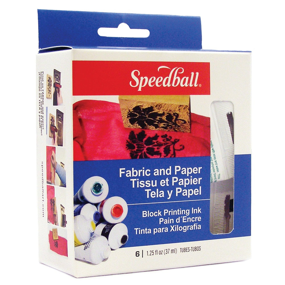 Speedball Fabric Block Printing 6 Ink Set