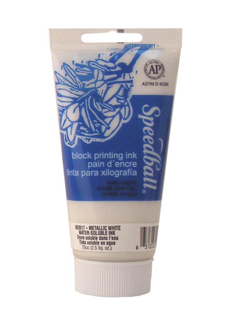 Speedball Water-Soluble Block Printing Ink White 75ml (3503)