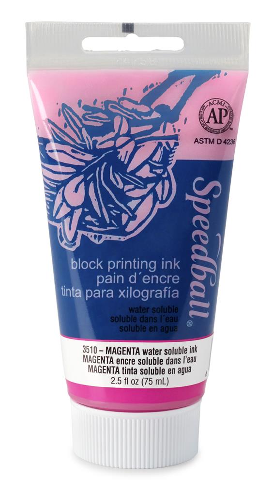 Speedball Water-Soluble Block Printing Ink Magenta 75ml (3510)