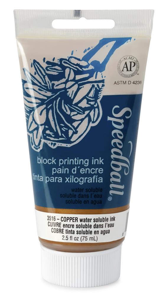 Speedball Water-Soluble Block Printing Ink Copper 75ml (3516)