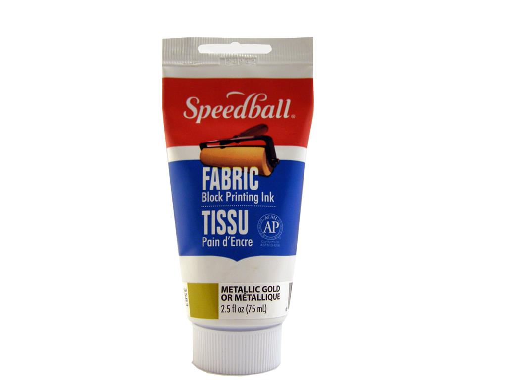 Speedball Fabric Block Printing Ink Metallic Gold 75ml (3583)