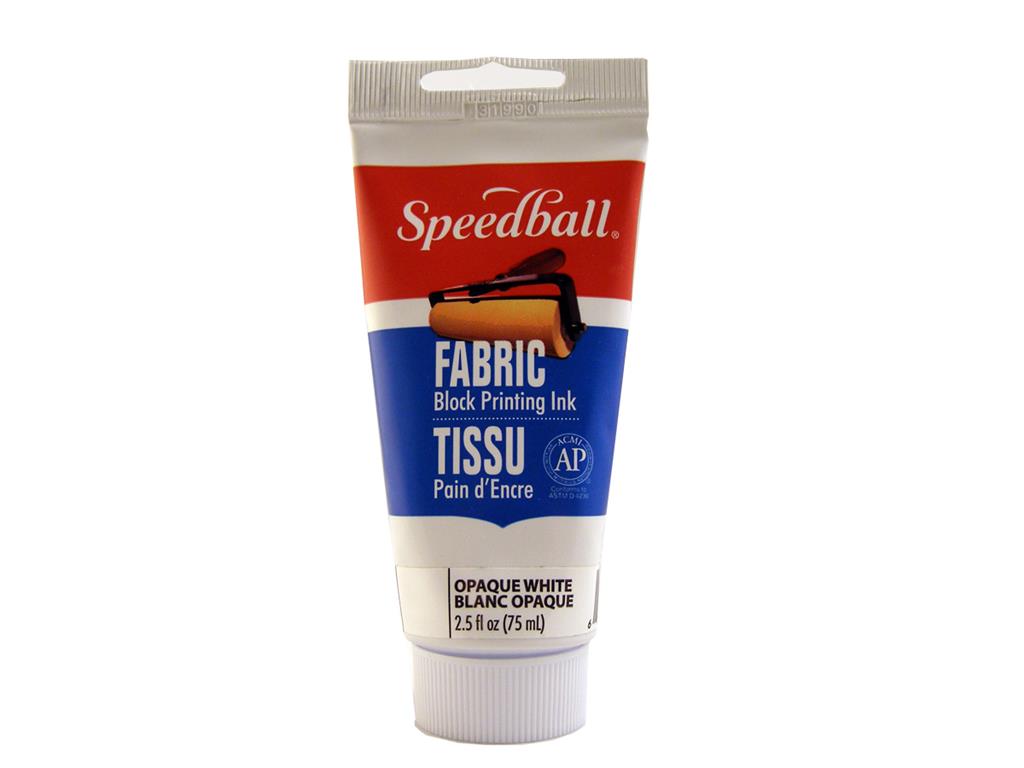 Speedball Fabric Block Printing Ink Opaque White 75ml (3585)