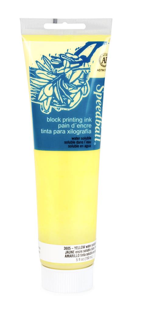 Speedball Water-Soluble Block Printing Ink Yellow 150ml (3605)