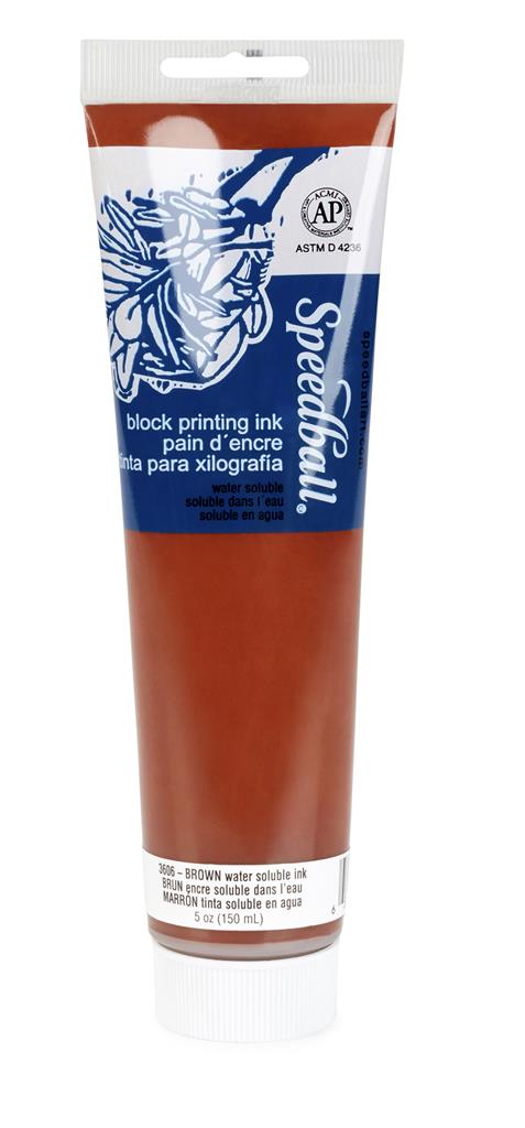 Speedball Water-Soluble Block Printing Ink Brown 150ml (3606)