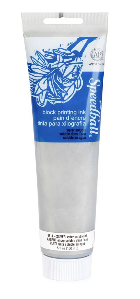 Speedball Water-Soluble Block Printing Ink Silver 150ml (3614)