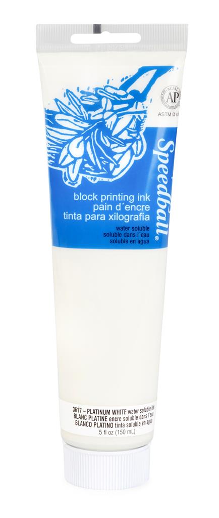 Speedball Water-Soluble Block Printing Ink Platinum White 150ml (3617)