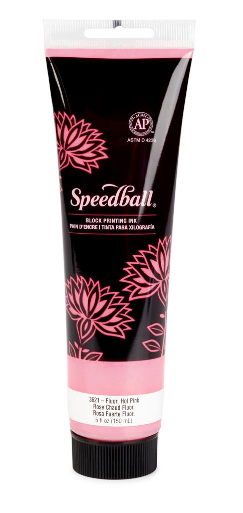 Speedball Water-Soluble Block Printing Ink Fluorescent Hot Pink 150ml (3621)