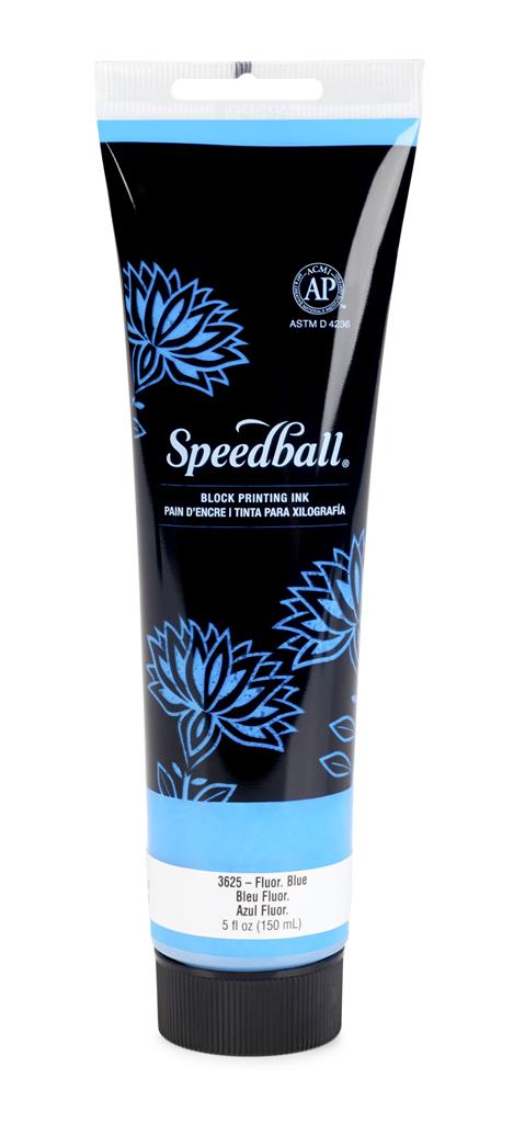 Speedball Water-Soluble Block Printing Ink Fluorescent Blue 150ml (3625)