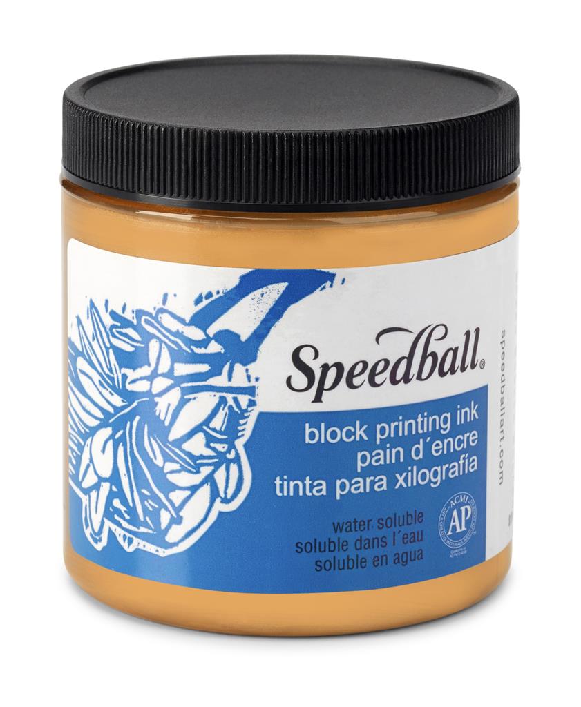 Speedball Water-Soluble Block Printing Ink Copper 8oz (3816)