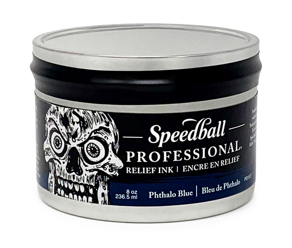 Speedball Professional Relief Ink Phthalo Blue 8oz (3942)