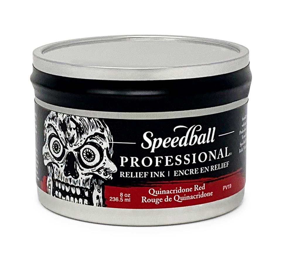 Speedball Professional Relief Ink Quinacridone Red 8oz (3949)