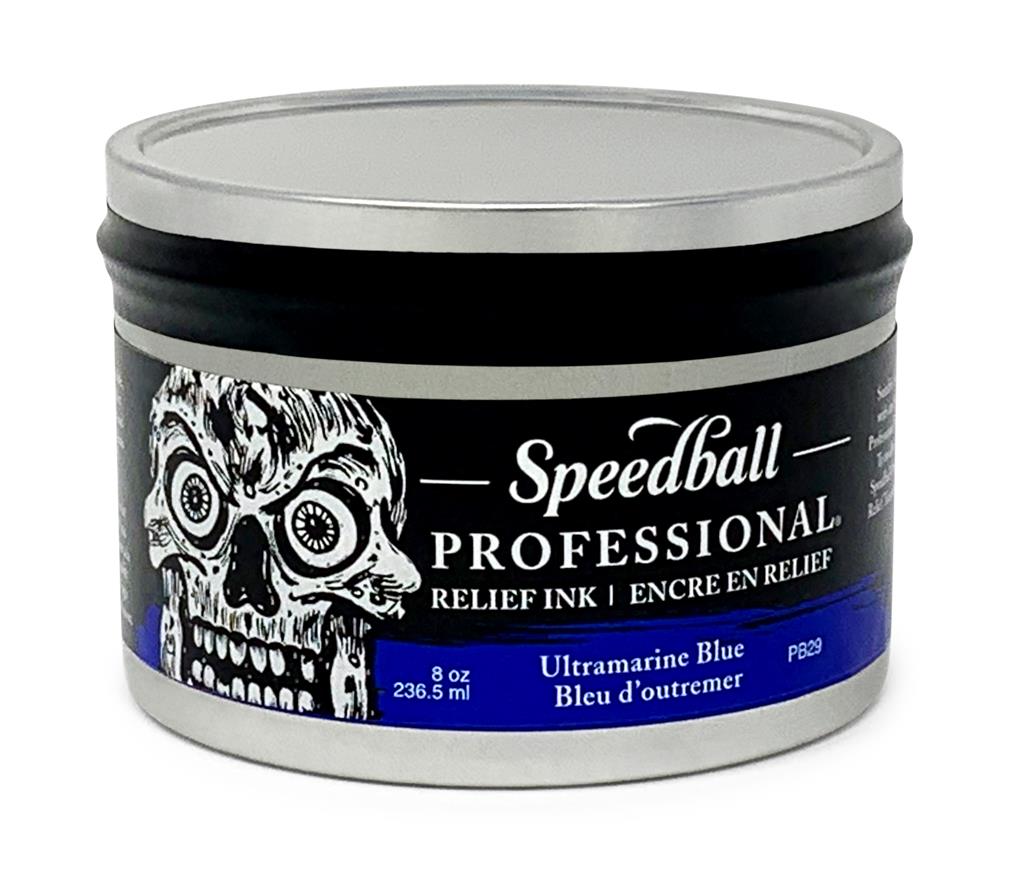 Speedball Professional Relief Ink Ultramarine Blue 8oz (3950)