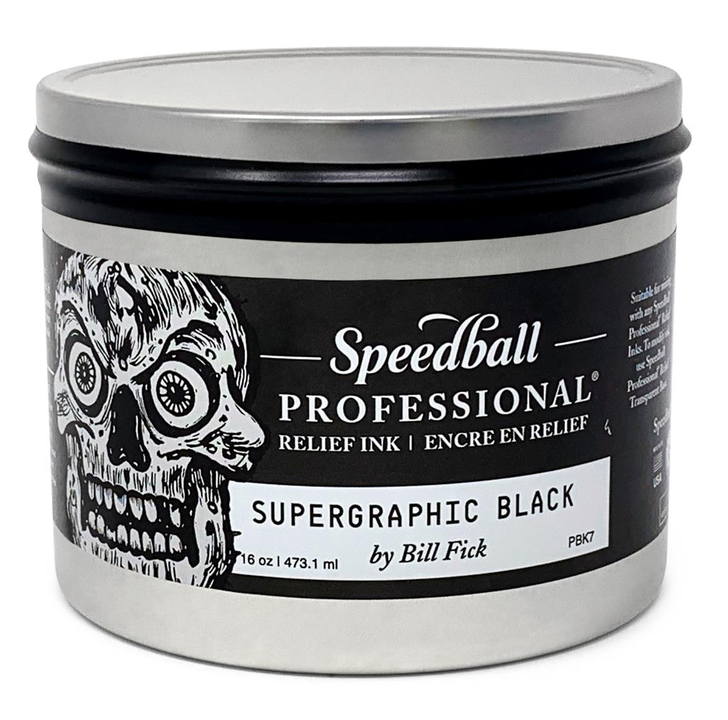 Speedball Professional Relief Ink Supergraphic Black 16oz (3970)