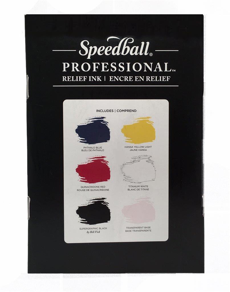 Speedball Professional Relief Ink 8oz 6 Ink Set