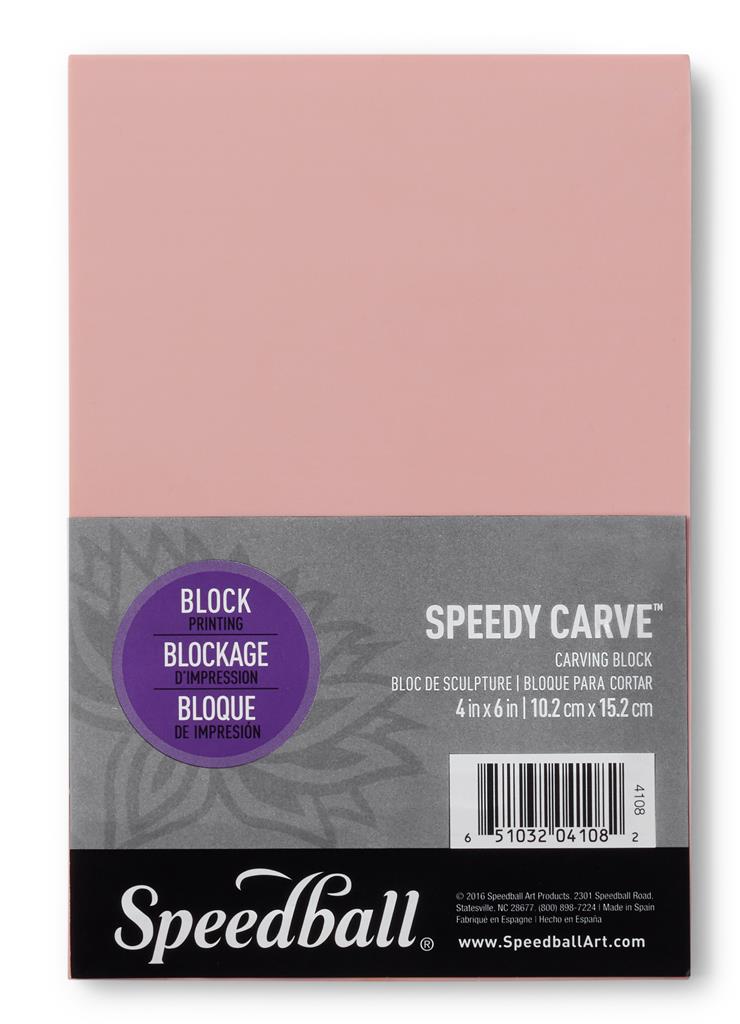 Speedball Speedy-Carve 4" x 6" Block Pink