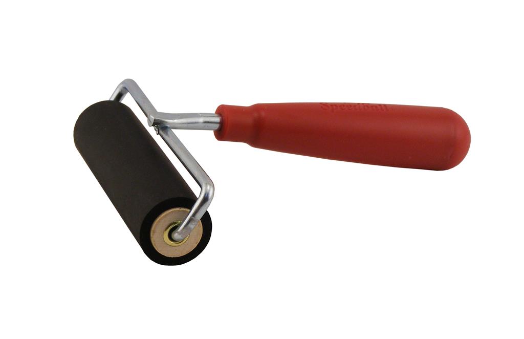 Speedball Hard Rubber Brayer Ink Roller 4.0" Wire Handle Wooden Core