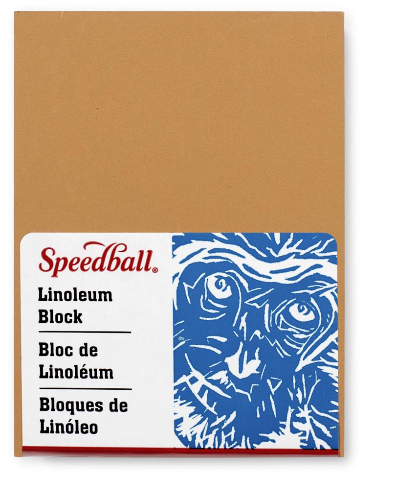 Speedball Lino Block 3" x 4" Smoky Tan