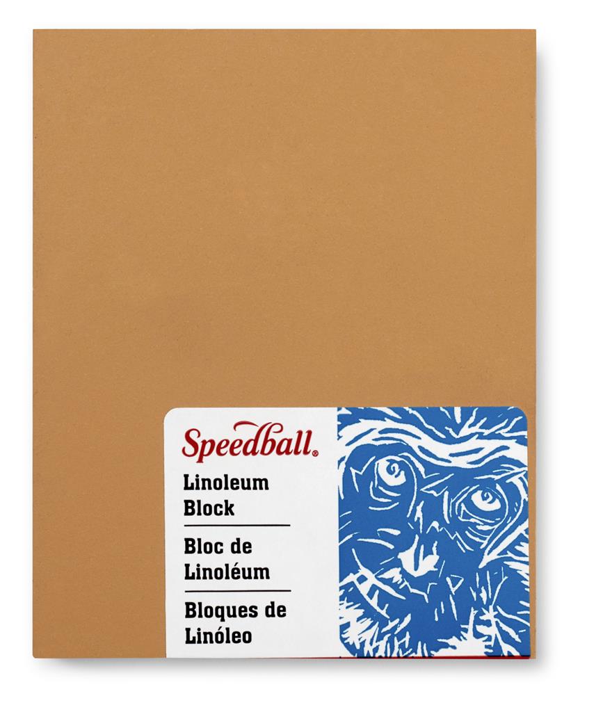 Speedball Lino Block 4" x 5" Smoky Tan