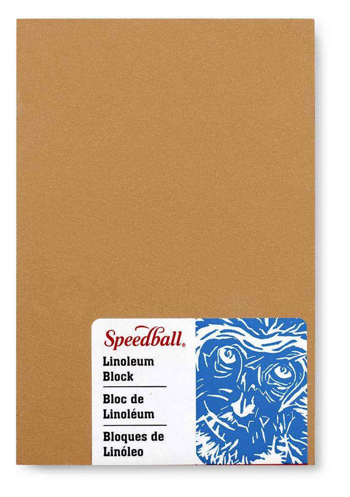 Speedball Lino Block 4" x 6" Smoky Tan