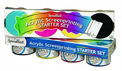 Speedball Acrylic Screen Printing Ink 4oz Starter Set