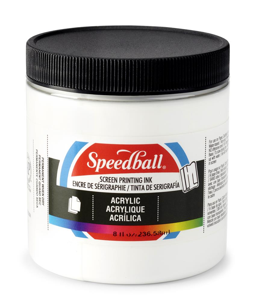 Speedball Acrylic Screen Printing Ink White 8oz (4620)