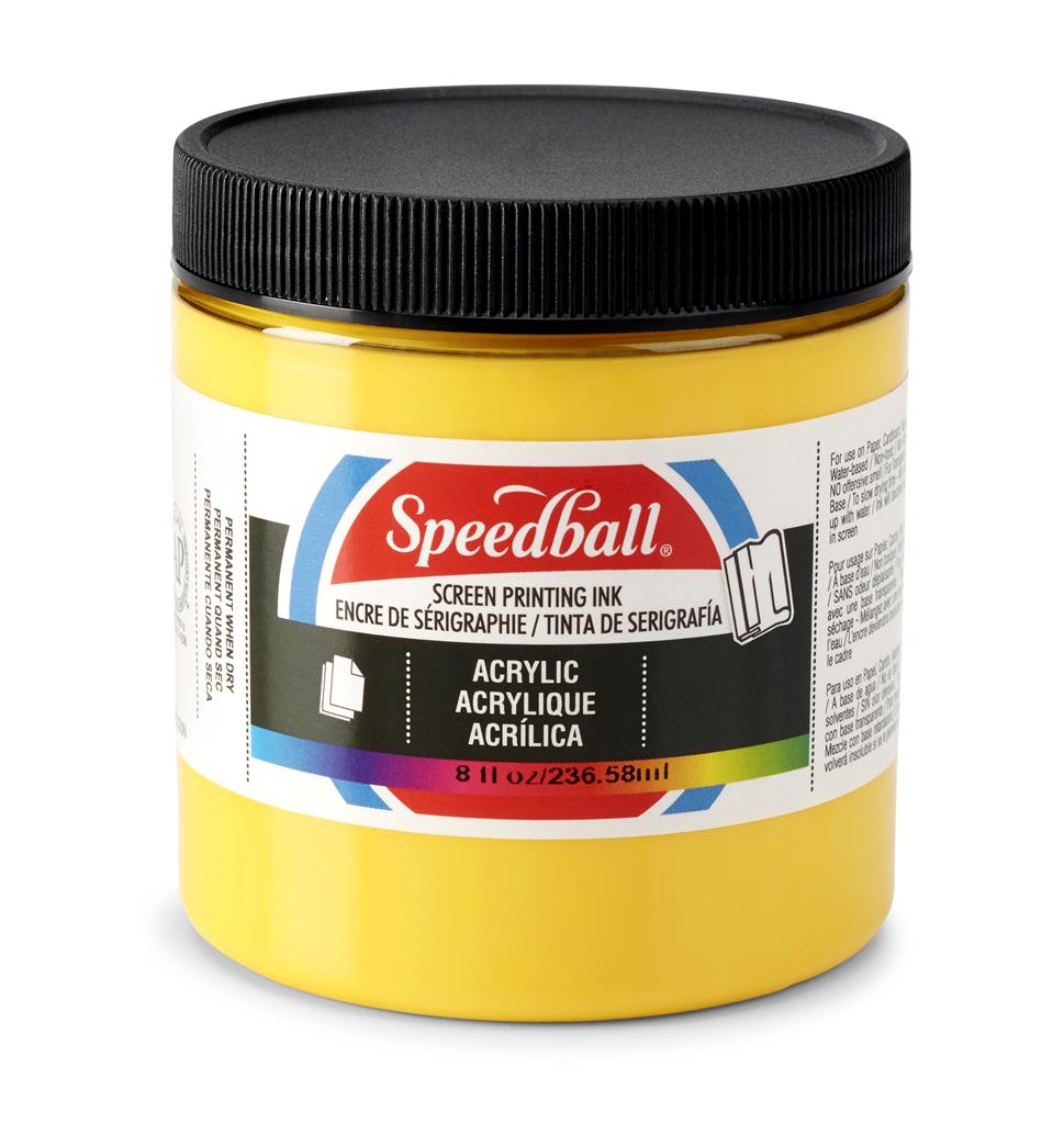 Speedball Acrylic Screen Printing Ink Medium Yellow 8oz (4623)